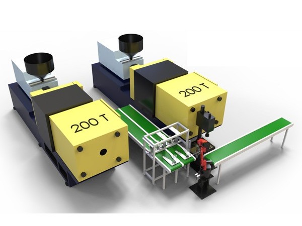超聲焊塑料件上下料集成應用