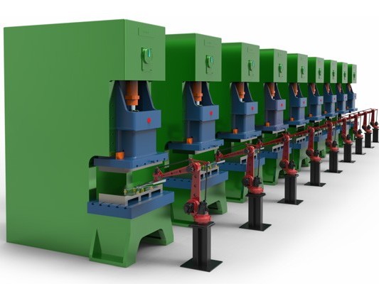 四軸沖壓機器人連線應用